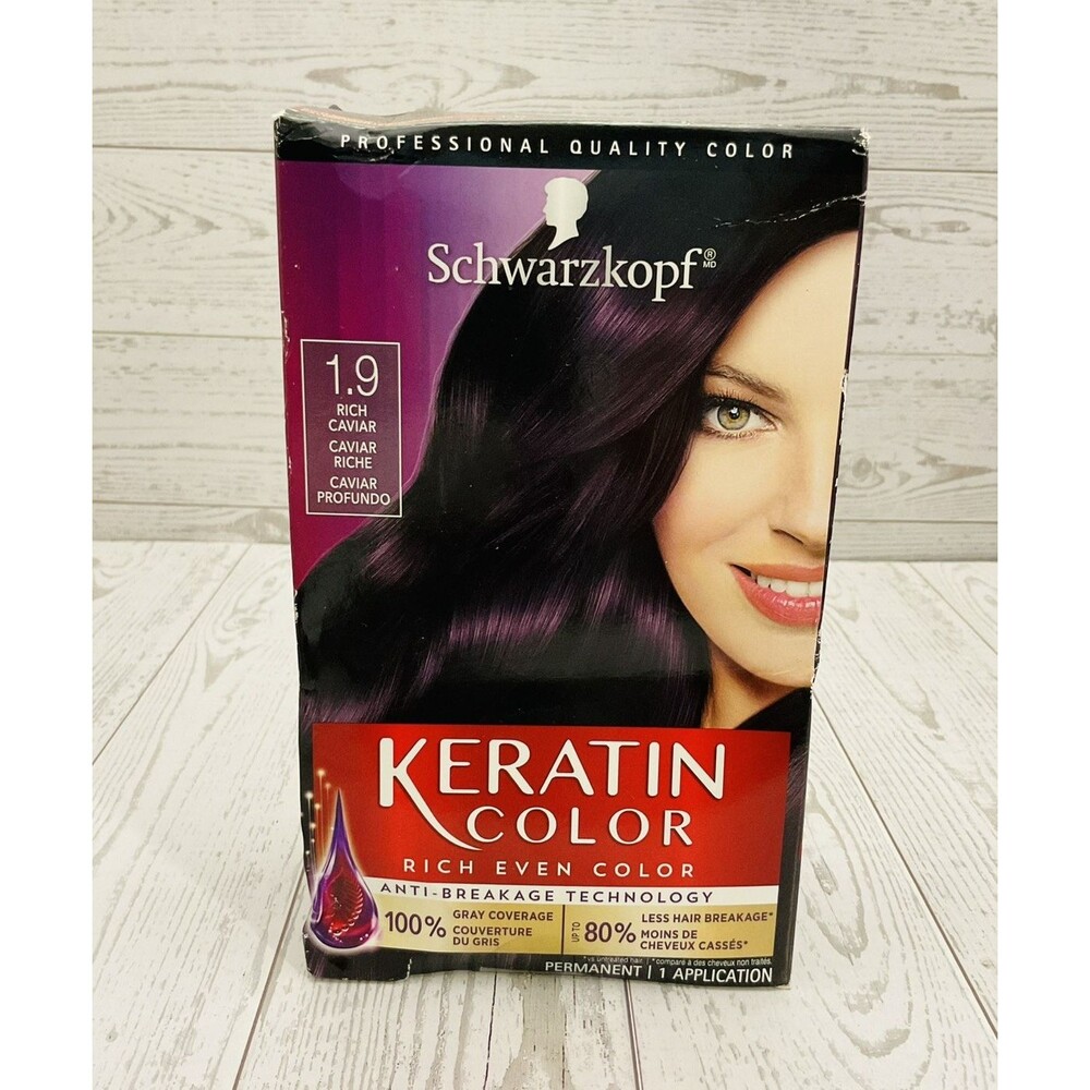 Schwarzkopf Keratin Color 1.9 Rich Caviar Permanent Hair Color